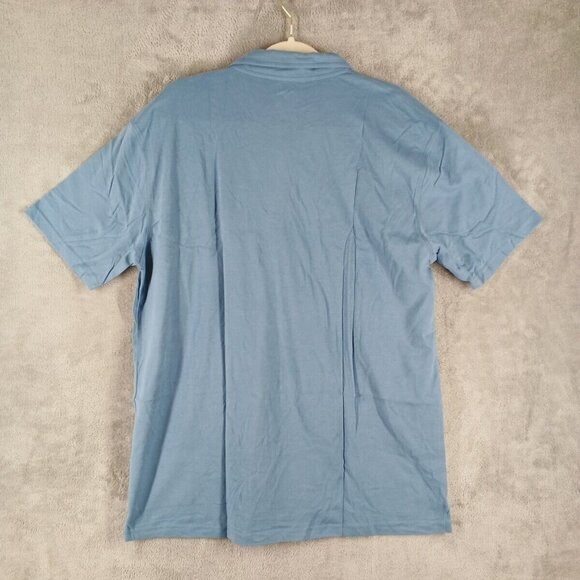 NWOT TRUE CLASSIC Men Polo Shirt Size XL Blue Knit Cotton Blend Casual - Picture 8 of 10